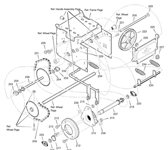 Drive Diagram and Parts List for 1695363-6271200X54 2007 Briggs and Stratton Snow Blower